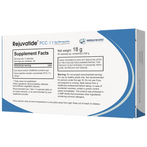 Rejuvatide PCC-11 Eye Bioregulator facts panel