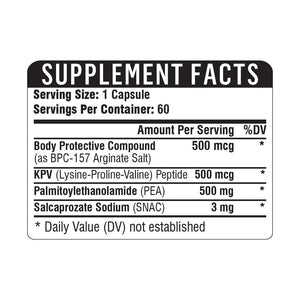 Healthgevity BPC+KPV+PEA 500 - 60 Capsules