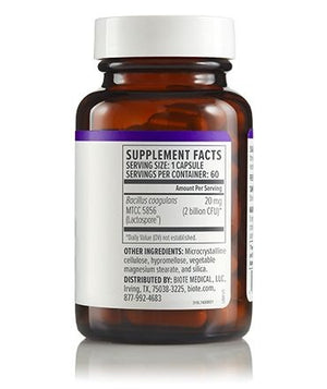 Biote Bacillus Coagulans Probiotic - 60 Capsules - ePothex