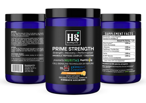 Healthgevity Prime Strength Supplement Orange Ingredients and Suggested Use