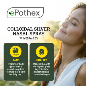 Colloidal Silver/ETDA 25PPM/0.5% Nasal Spray - 30ml - ePothex
