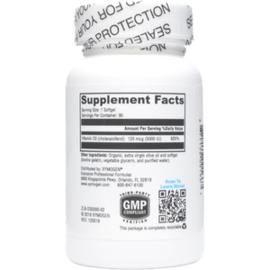 D3 5000 90 softgels Xymogen ingredients