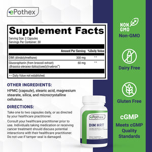 DIM HRT - Estrogen Metabolism & Detoxification Support - ePothex - 60ct