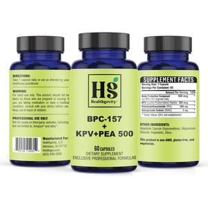Healthgevity BPC+KPV+PEA 500 - 60 Capsules