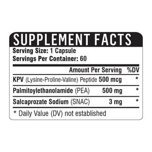 Healthgevity KPV+PEA 500 Ingredients - ePothex