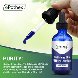 ePothex Methylene Blue Antioxidant Pharmaceutical Grade - USP - 60ml