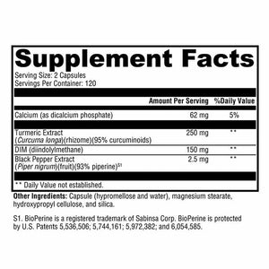 Xymogen DIMension 3 - 240 Capsules facts panel