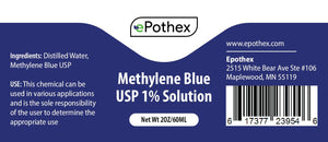 ePothex Methylene Blue Antioxidant Pharmaceutical Grade - USP - 60ml