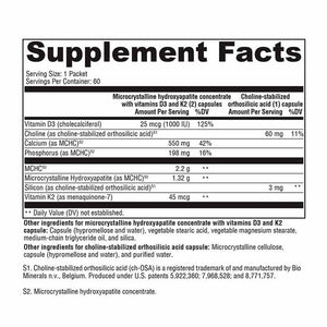 Xymogen OSAplex MK-7 - 60 Packets supplement facts panel