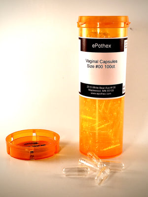 Empty Vaginal Suppository Capsules - 100 Ct - ePothex
