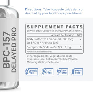 Infiniwell BPC-157 Delayed Pro 500mcg (Delayed Release) - 60 Capsules - ePothex