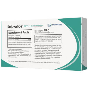 Rejuvatide PCC-13 Testis Bioregulator facts panel