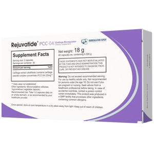 Rejuvatide PCC-04 Cartilage Bioregulator facts panel