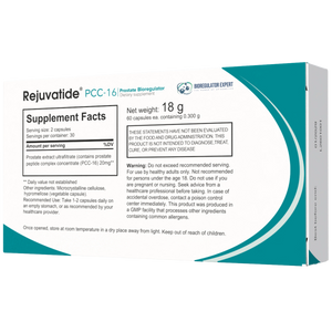 Rejuvatide PCC-16 Prostate Bioregulator facts panel