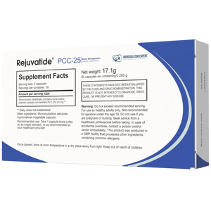 Rejuvatide PCC-25 Bone Bioregulator facts panel