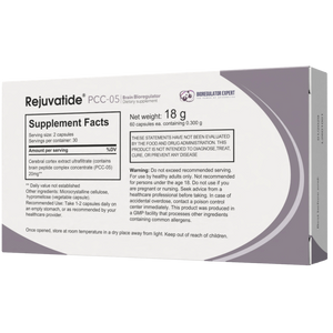 Rejuvatide PCC-05 Brain Bioregulator facts panel