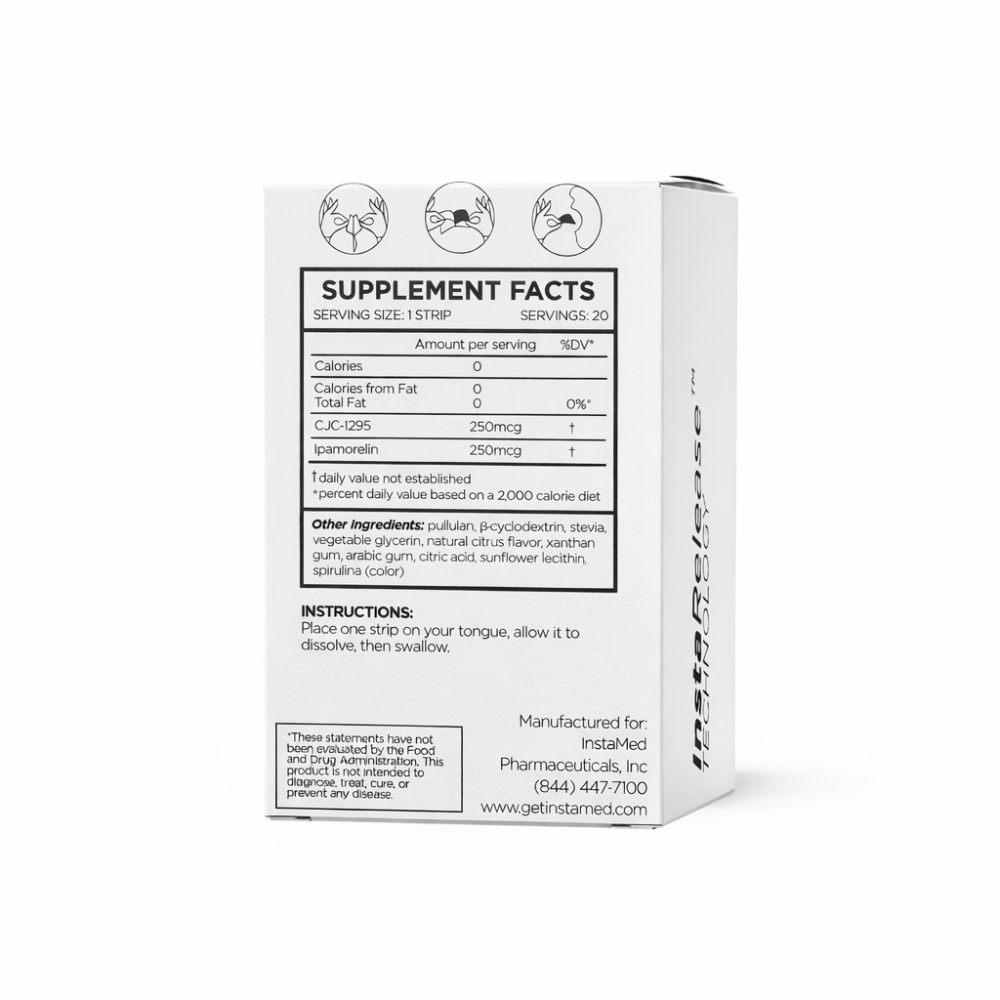 InstaMed CJC-1295/Ipamorelin supplement facts panel