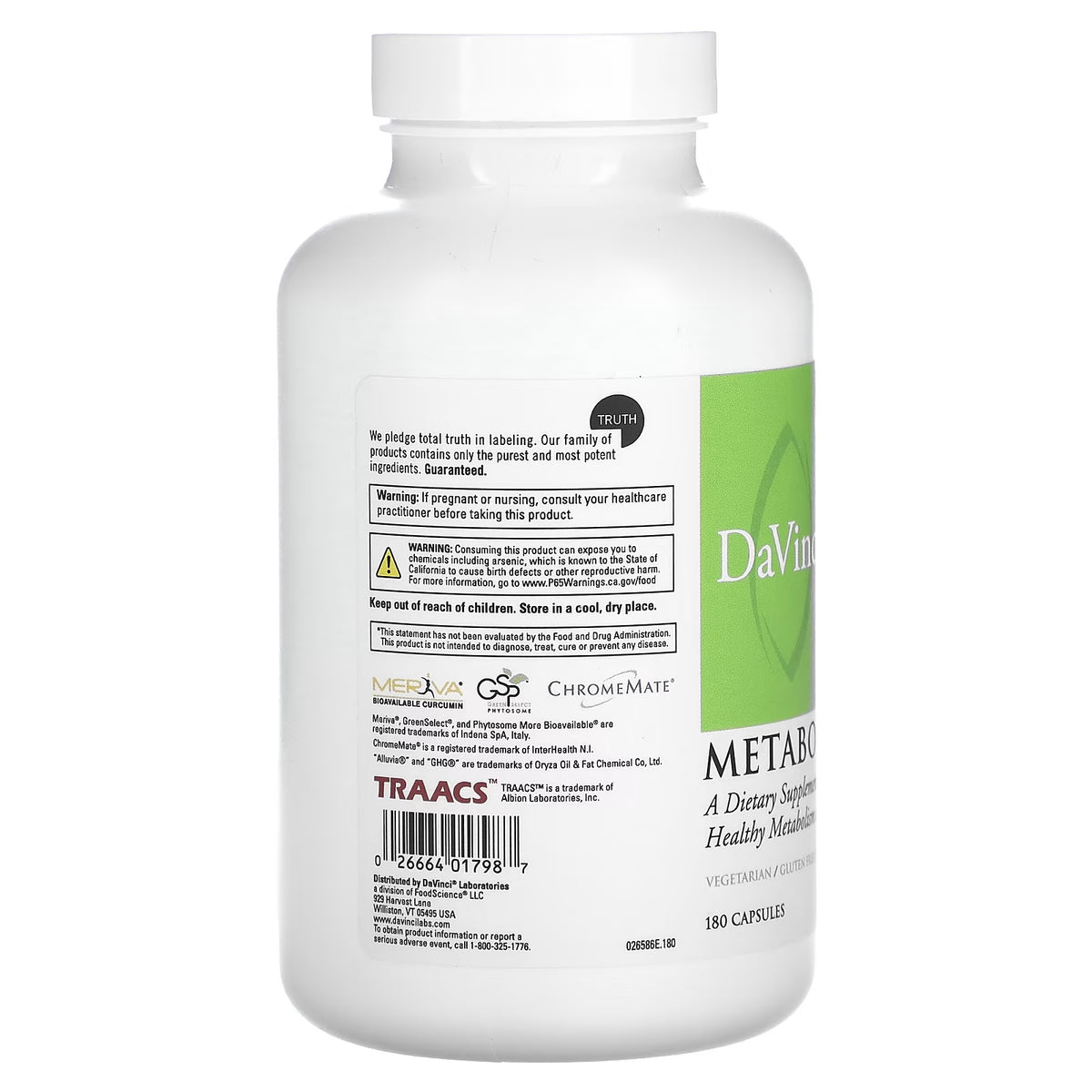 DaVinci Labs Metabolic Multi - 180 Capsules