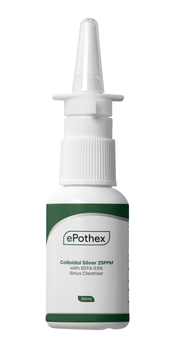 Colloidal Silver/ETDA 25PPM/0.5% Nasal Spray - 30ml - ePothex