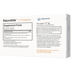 Rejuvatide Gastro Complex facts panel