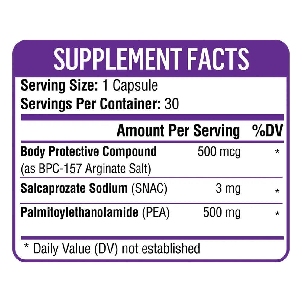 Healthgevity BPC-157+PEA Facts - Epothex