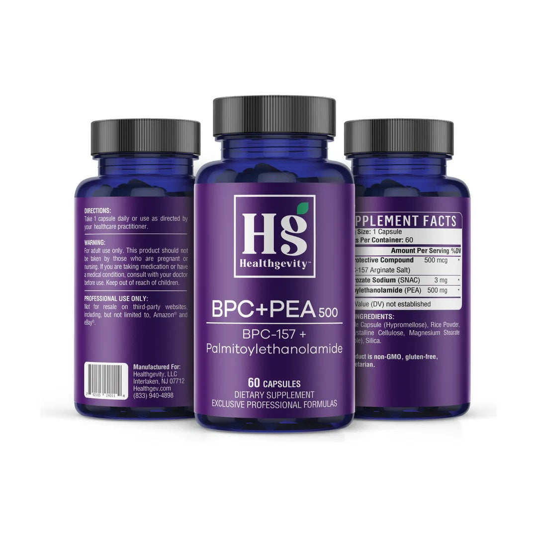 Healthgevity BPC + PEA 500 60 Capsules - ePothex