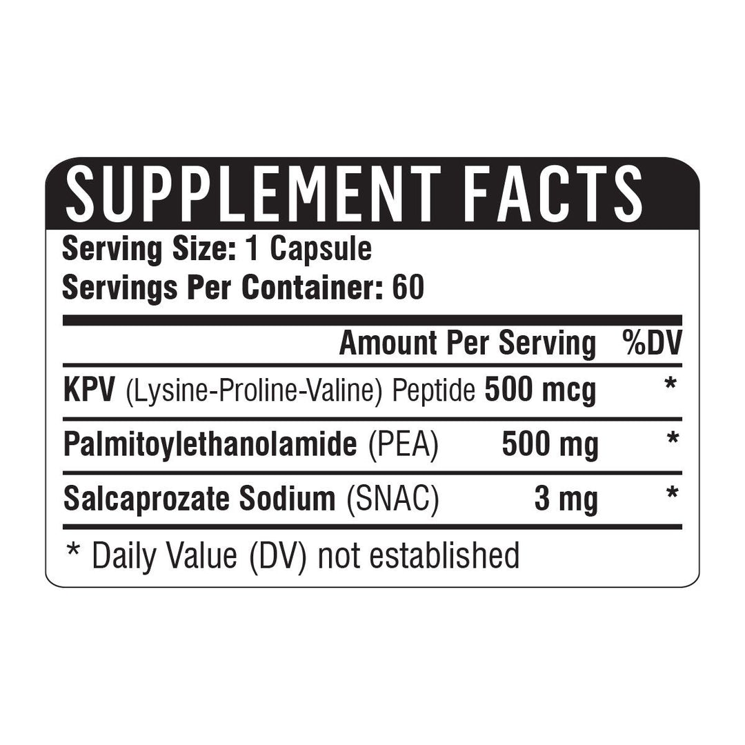 Healthgevity KPV+PEA 500 Ingredients - ePothex
