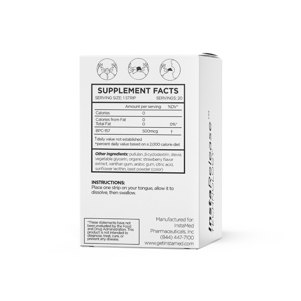 InstaMed BPC-157 Sublingual Oral Strips - 20ct - ePothex InstaMed BPC-157 Sublingual Oral Strips - 20ct - ePothex