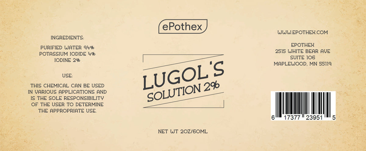 Lugol's Solution of Iodine 2% - 60ml (2oz)