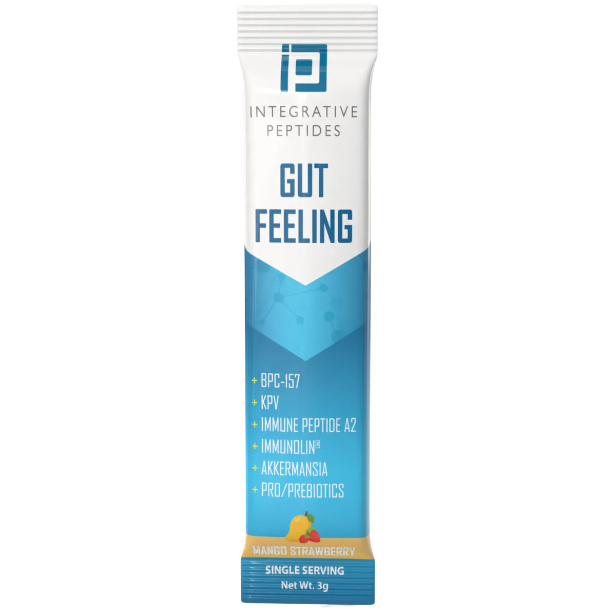 Integrative Peptides Gut Feeling Packets - 45 Servings - Mango Strawberry