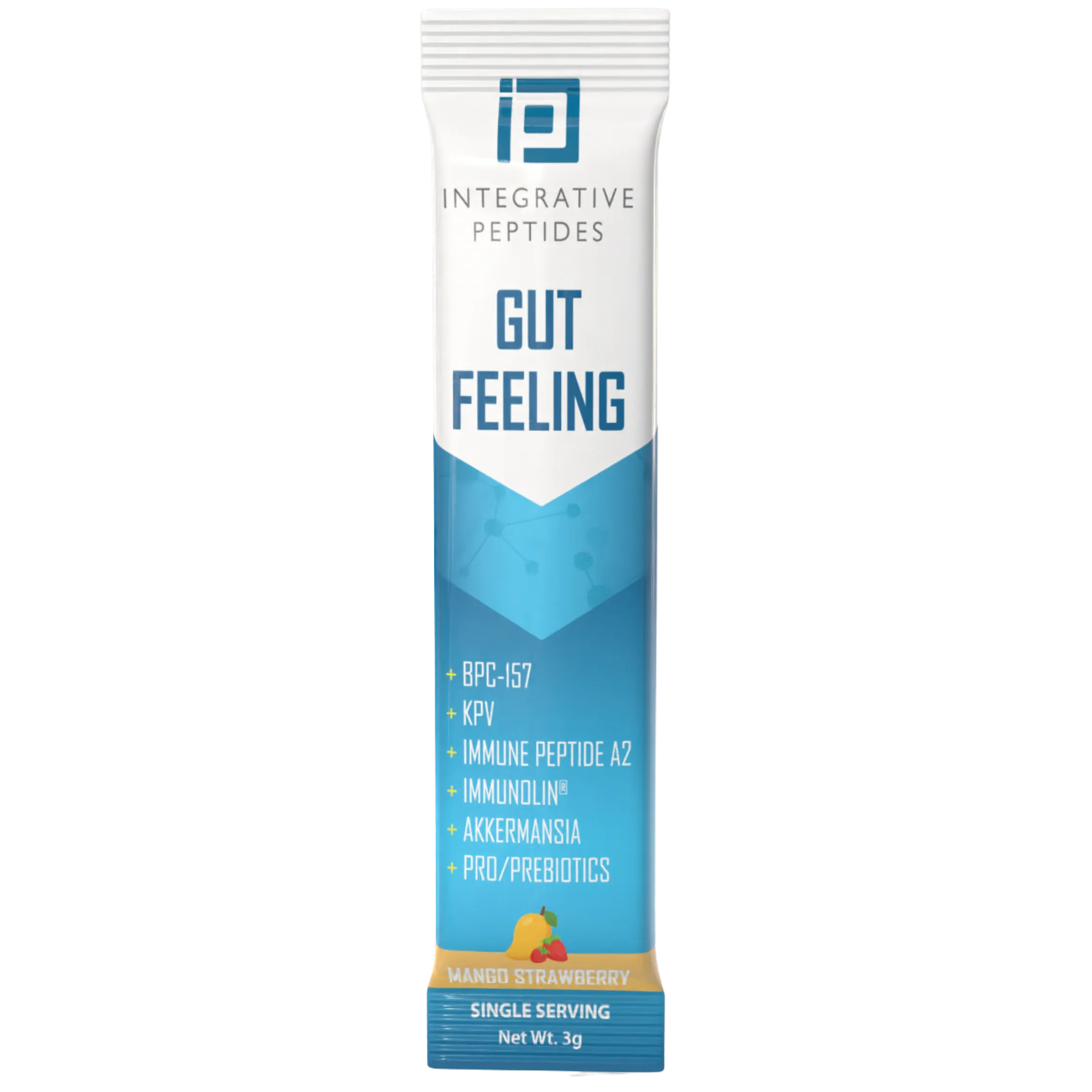 Integrative Peptides Gut Feeling Packets - 45 Servings - Mango Strawbe