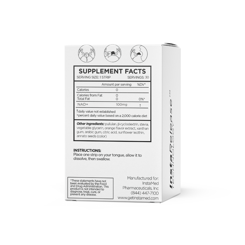 INSTAMED NAD+ - Sublingual Oral Strips - 30ct