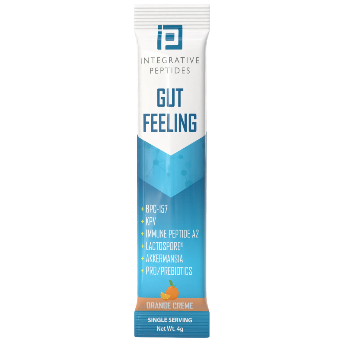 Integrative Peptides Gut Feeling Packets - 45 Servings - Orange Creme