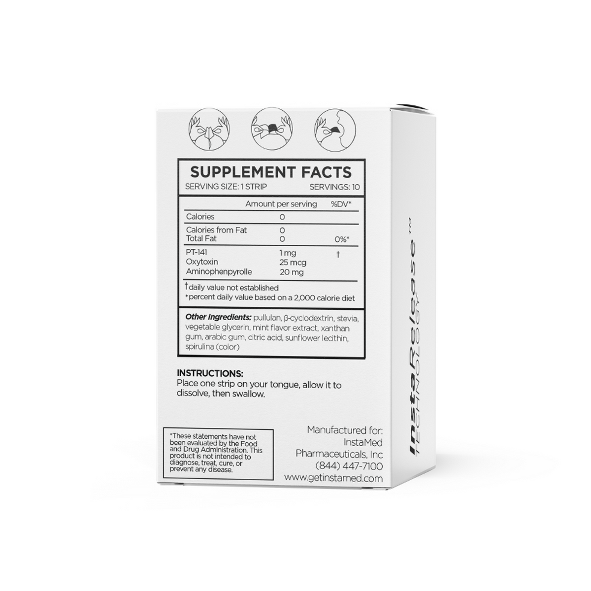 INSTAMED PT-141+ - Sublingual Oral Strips - 10ct