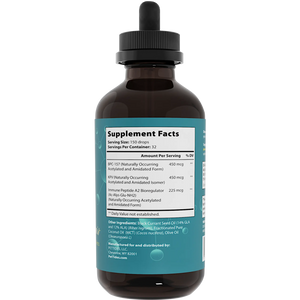 PetTides Full Body Support Oil for Large Pets facts panel