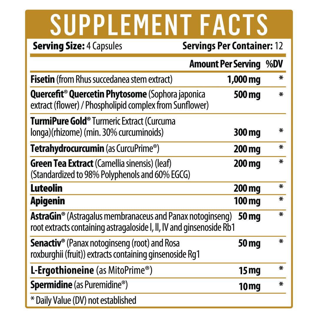 Healthgevity Rejuvenate (Senolytic) - 48 Capsules