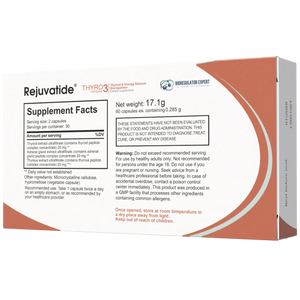 Rejuvatide Thyro Complex facts panel