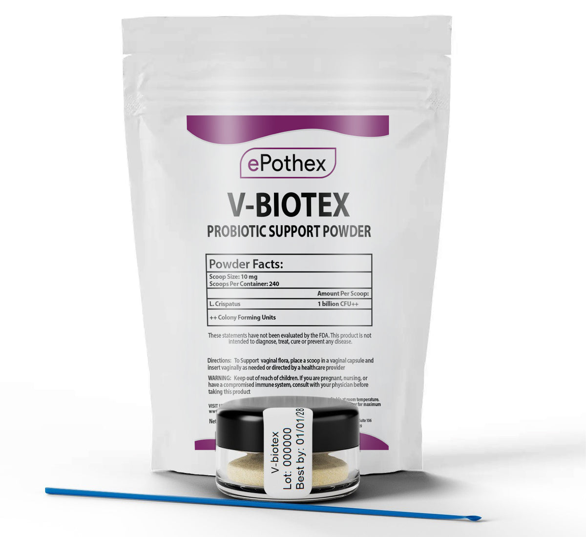 V-Biotex L. Crispatus Probiotic Powder