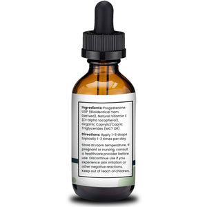 Progesterone Vitamin E Oil - Bioidentical Progesterone USP + MCT & Natural Vitamin E Oil - 2 fl oz (60ml)