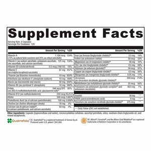 Xymogen ActivNutrients - 240 Capsules facts panel ingredients