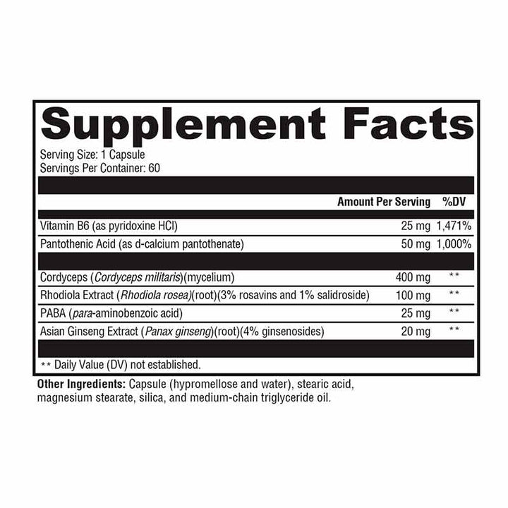 Xymogen Adrenal Essence - 60 Capsules facts panel