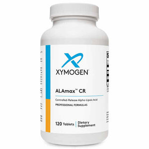 Xymogen ALAmax CR dietary supplement bottle on a white background 120 tablets