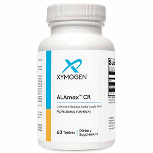 Xymogen ALAmax CR dietary supplement bottle on a white background