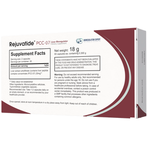 Rejuvatide PCC-07 Liver Bioregulator facts panel