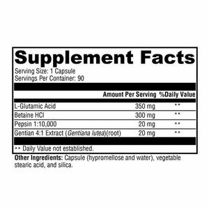 Xymogen GastrAcid - 90 Capsules facts panel