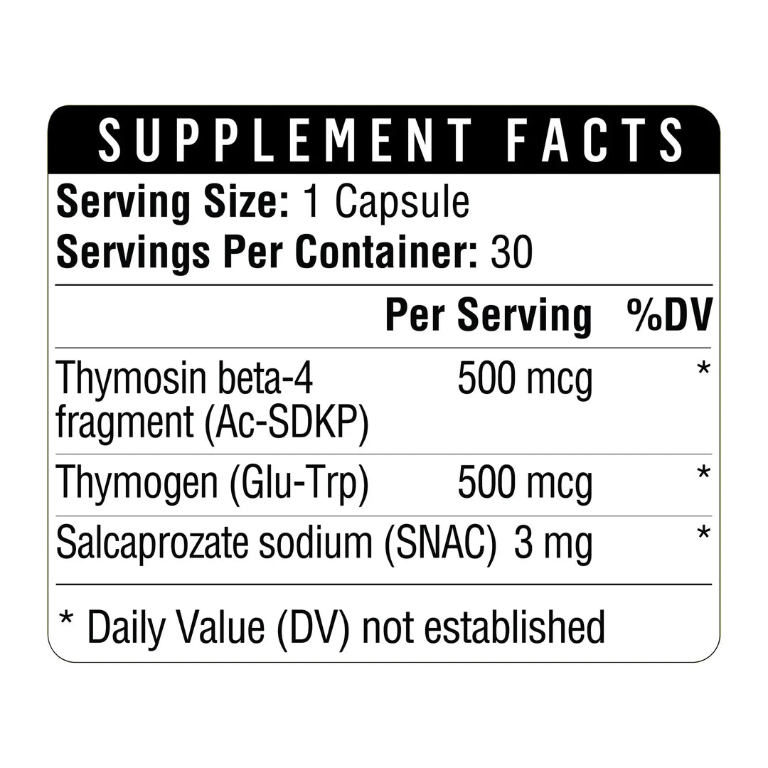 Healthgevity Thymosin Beta-4 Frag 500+ - 30 Capsules