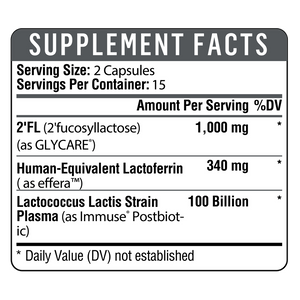 Supplement Facts ImmunoRestore 30 Capsules