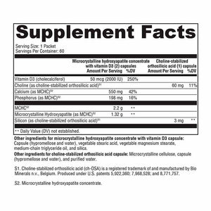 Xymogen OSAplex supplement facts panel