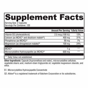Xymogen Ossopan MD - 240 Capsules facts panel