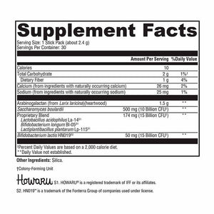 Xymogen ProbioMax Plus 40B supplement facts panel